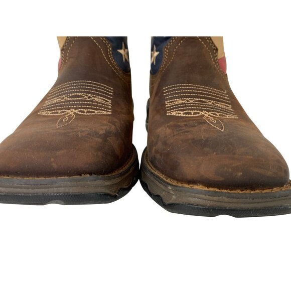 Durango Cowgirl Lady Rebel Patriotic Flag Boots 8M Leather Q10140 NWB $165 - Picture 14 of 16